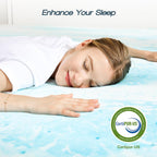 Sweetcrispy Memory Foam Mattress Topper Twin Xl, 3 Inch Thick Gel Infused Cooling Toppers Pad For Twin Xl Size Bed, Sleeper Sofa, Rv, Camper, Certipur Us Certified, Ventilated And Breathable