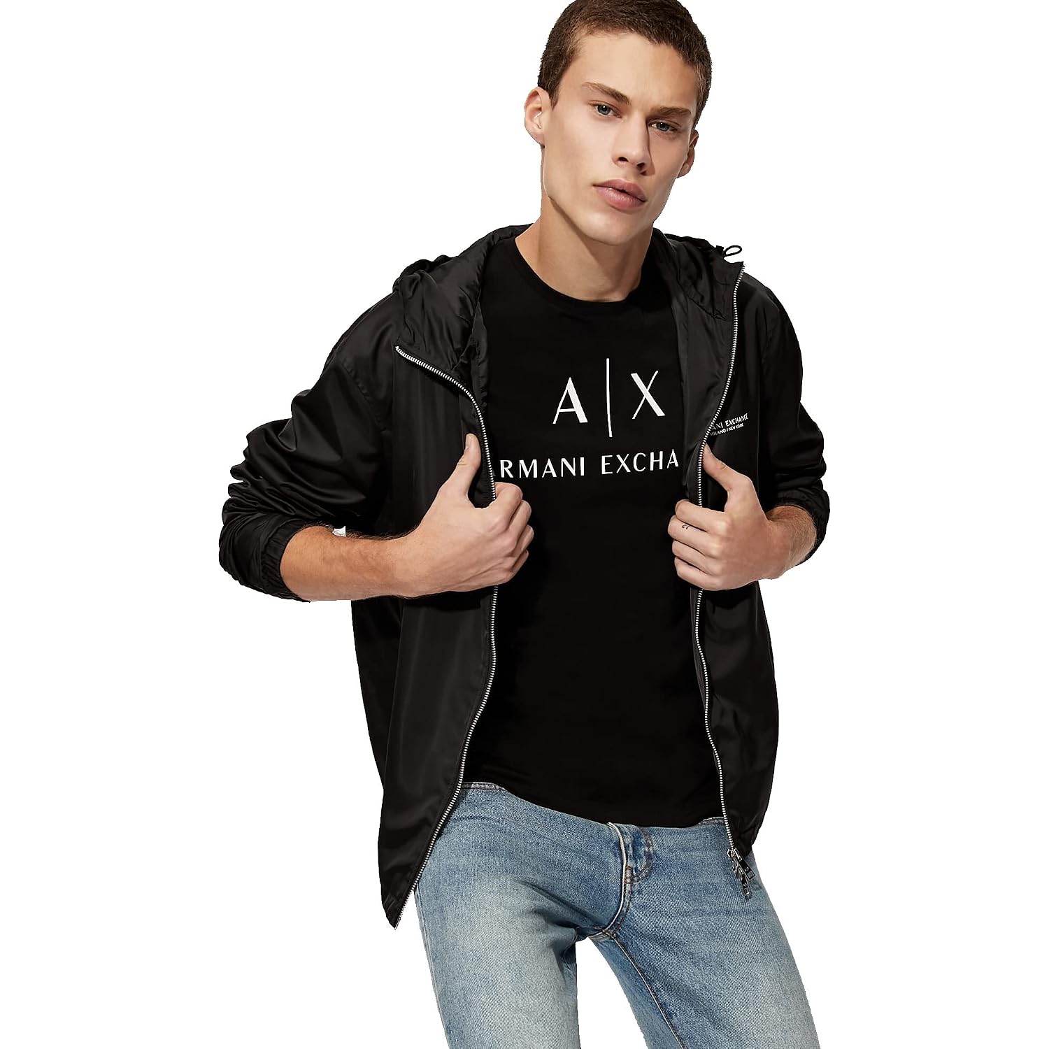 Ax Armani Exchange Men'S Crew Neck Logo Tee