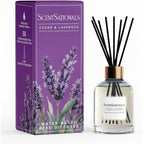 Scentsationals Water-Based Reed Diffuser - Cedar & Lavender - 5 Fl Oz Aromatherapy Reed Diffuser