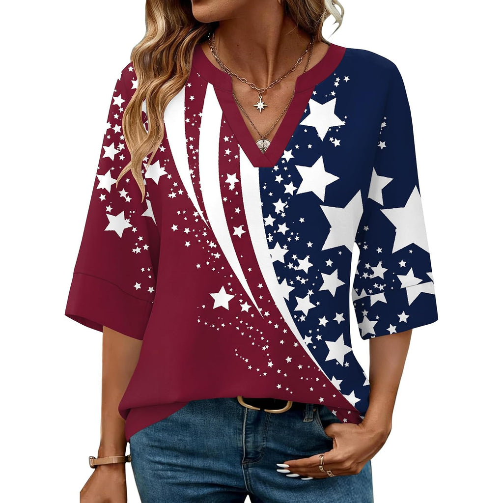 Lomon Women'S Dressy 3/4 Length Sleeve Tops Business Casual Blouses Summer Tees Shirts