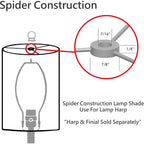 Aspen Creative Transitional Hardback Empire Shaped Spider Construction Lamp Shade, 18" Wide (7" X 18" X 12 1/2"), Off White