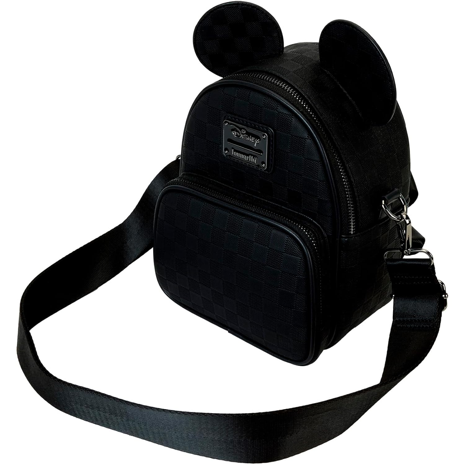 Loungefly Mickey Mouse Checkered Texture Convertible Mini Backpack & Crossbody Bag