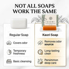 Kaori Persimmon Soap For Old People Smell, With Persimmon Extract Soap, Leaves Skin Feeling Fresh And Cared For