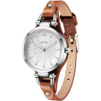 Burei Women Watches Simple Leather Strap Watch Analog Quartz Watches Small Thin Ladies Watch Bracelet Band Wristwatch, Gifts For Women