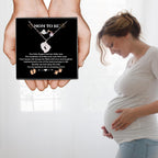 LOTUS-A Mom To Be Gift - Baby Feet Pendant Necklace with a Message Card Pregnancy Present for First Time Moms Expecting Women Pregnant Wife Sister Daughter Mother's Day Christmas Birthday