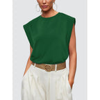 WIHOLL Cap Sleeve Tops for Women Summer Top Basic Tee Shirts Business Casual Tank Loose Fit 2026 Fashion
