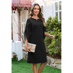 Oten Women'S Cocktail Dresses Elegant Flutter Chiffon Sleeve Midi Formal Wedding Guest Party Dresses