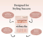 Kitsch Professional Alligator Clips - 3.5" Aluminum Duckbill Hair Clips For Styling | Great For Salon & Makeup Application - Rose Gold, 6 Pcs
