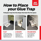 Glue Traps For Mice & Bugs – Safe Around Children & Pets – Strong Adhesive Glue For Bugs, Insects & Cockroaches – Easy To Use & Clean – Sticky Glue Traps For Indoor Use (12 Pack)