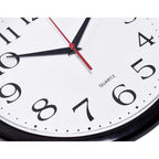 Bernhard Products Black Wall Clock Silent Non Ticking 10 Inch Quality Quartz Battery Operated Round Easy To Read Home/Office/Kitchen/Classroom/School Clock Sweep Movement