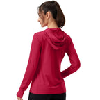 Soothfeel Women'S Upf 50+ Sun Protection Hoodie Jacket Lightweight Long Sleeve Sun Shirt For Women With Pocket Hiking Outdoor