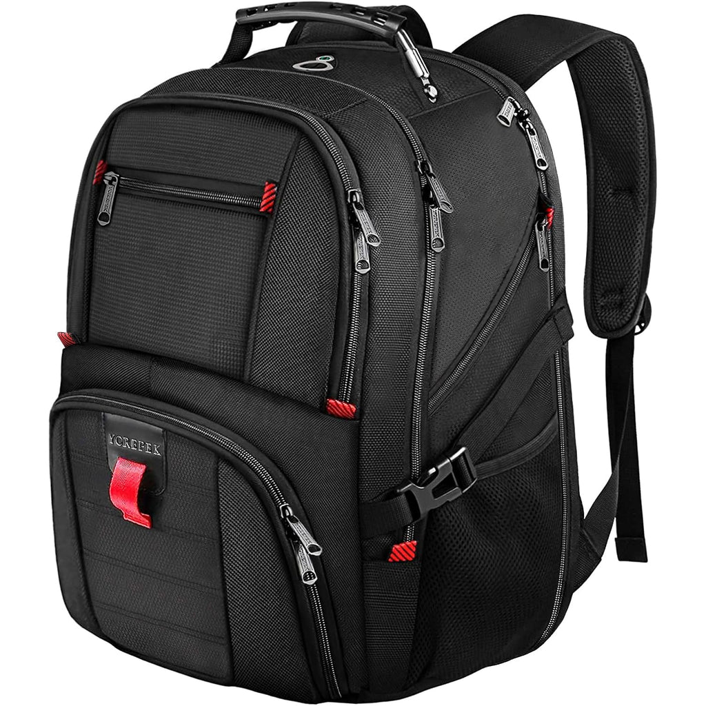 Yorepek Large Laptop Backpack For Men, Heavy Duty Travel Backpack | Carry On Flight Approved, 17 Inch College Work Bookbag, Water Resistant Business Backpack For Men Women Mochilas Para Hombres