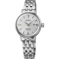 Seiko Presage Women'S Cocktail Time Automatic Watch, White Dial With Diamonds, Stainless Steel Bracelet, 50M Water Resistant