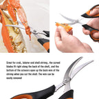 20-Pack Crab Crackers And Tools Set,Seafood Boil Party Supplies Includes 6 Crab Crackers, 6 Lobster Shellers, 6 Crab Leg Forks/Picks And 2 Seafood Scissors & Black Storage Bag - Nut Cracker Set