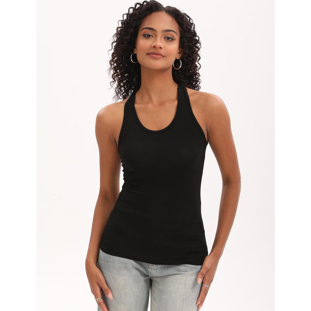 5 Pack Racerback Tank Tops for Women Sleeveless Workout Tank Top Ladies Undershirts Slim Fit Tanks Tops