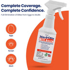 Dust Mite Killer Spray By Mite-B-Gone 16Oz | Naturally Kills Human Mites, Chicken, Bird, Dust, Spider, Rat, Turkey, Carpet Mites | Family & Pet Safe Treatment For Homes, Furniture, Bedding & Farms