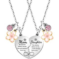 lauhonmin 2Pcs Mother Daughter Heart Matching Pendant Necklace Set Gifts For Mom Mothers Day Birthday Christmas Presents From Daughter Mothers Day Gifts for Mom