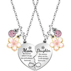 lauhonmin 2Pcs Mother Daughter Heart Matching Pendant Necklace Set Gifts For Mom Mothers Day Birthday Christmas Presents From Daughter Mothers Day Gifts for Mom