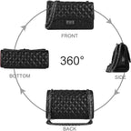 Gladdon Quilted Crossbody Purse for Women Trendy Ladies Shoulder Bag with Chain Designer Purses