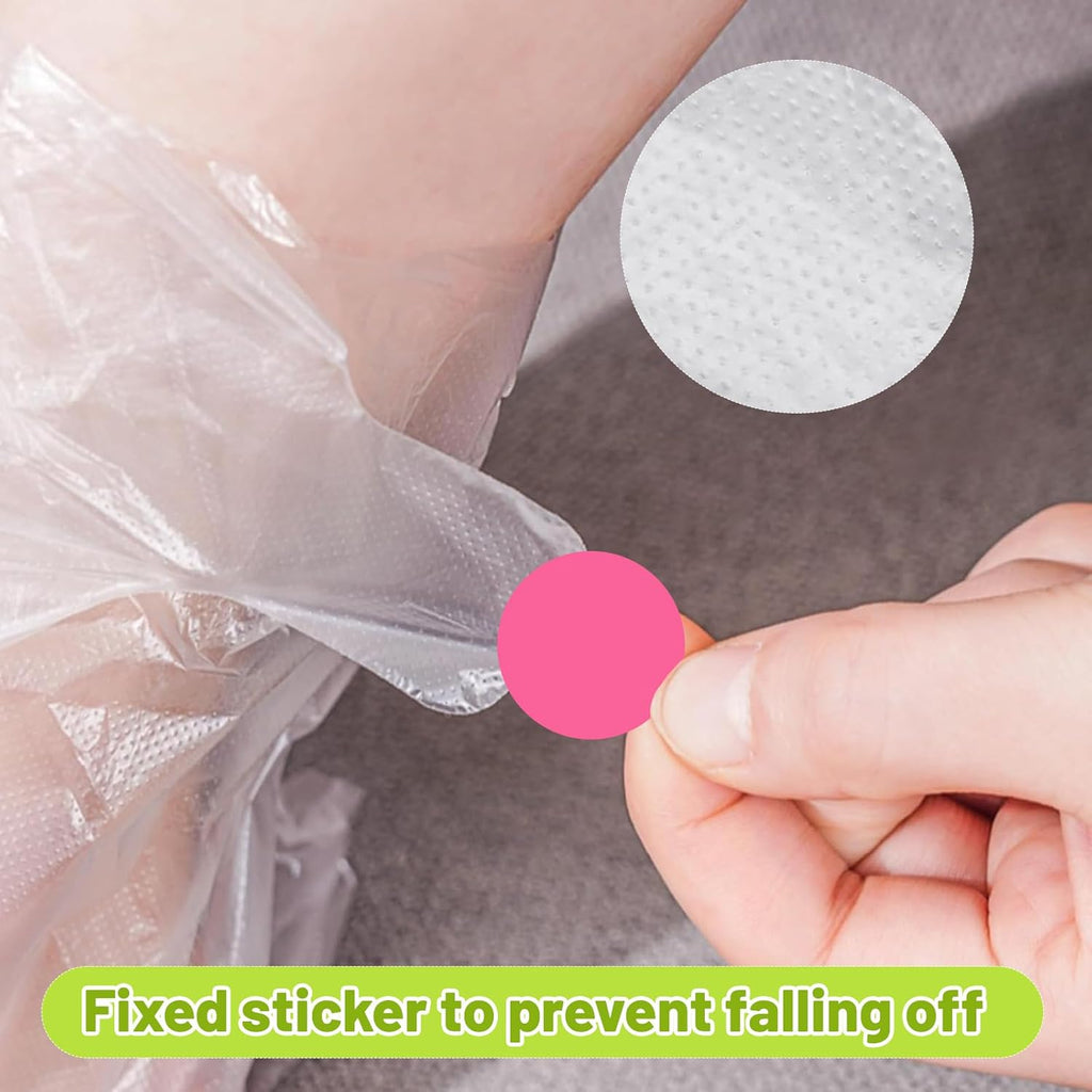 200 Pcs Disposable Foot Covers For Wax Therapy Plastic Waterproof Foot Mask Socks With Adhesive Stickers Home Pedicure Supplies Leak-Proof