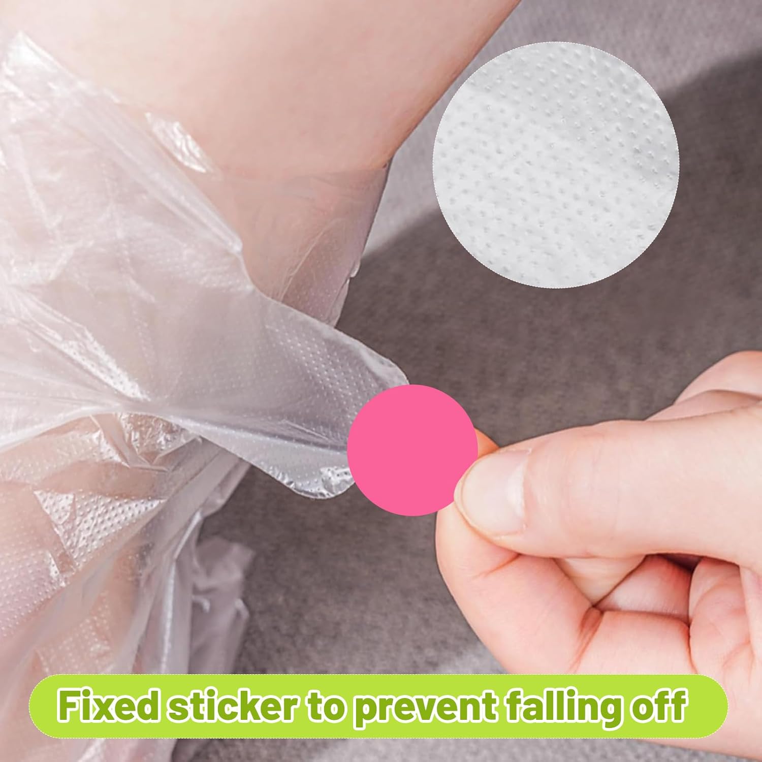 200 Pcs Disposable Foot Covers For Wax Therapy Plastic Waterproof Foot Mask Socks With Adhesive Stickers Home Pedicure Supplies Leak-Proof