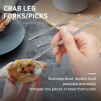 10 Pcs Seafood Tools Set Includes Crab Lobster Crackers, Stainless Steel Crab Forks/Picks, Lobster Shellers And Seafood Scissors, Nut Cracker Set For Crab Leg Crackers Tool