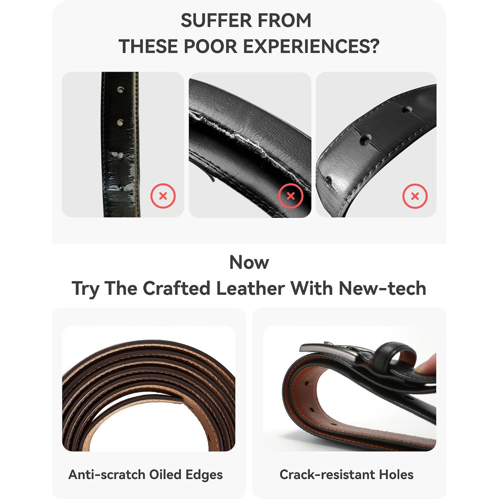 Chaoren Mens Belts Leather Gift For Men - Ideal Match For Mens Dress Shoes