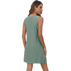 Bkrive Coverup Summer Dresses For Women 2026 Eyelet Casual Loose Sleeveless Sundresses Tank Dresses With Pockets