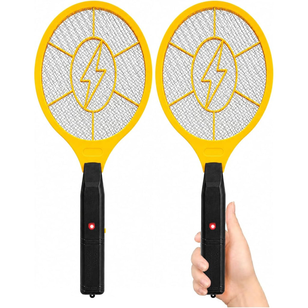 Electric Fly Swatter 2 Pack, Handheld Bug Zapper Racket | High Voltage Instant Kill For Mosquito & Insects, Battery Powered Mosquito Zapper For Home, Patio And Camping