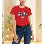 4th of July Tank Tops for Women-Bow Patriotic Tank Top American Flag Shirt Red White Blue Tank Top Women USA Tops