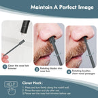 5PCS 2-in-1 Nasal Hair Cutter, Double-Sided Nose Hair Trimmer Upgrade, Manual Nose Trimmer Portable with Soft Cleaning Brush for Women and Men (Gray)