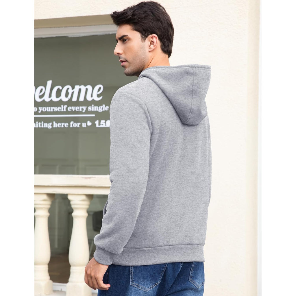 Flygo Mens Active Hoodies Fleece Lined Hoodie Lightweight Casual Athletic Workout Long Sleeve Hooded Sweatshirt