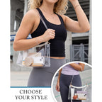 Bs-Vog Clear Purses For Women, Clear Shoulder Bag For Stadium Events, Small Stadium Hobo Handbag For Concert Outfits | Clear Purse