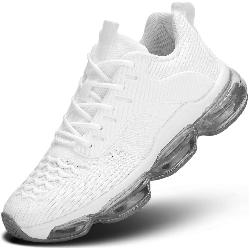Luogoks Womens Walking Running Shoes Air Cushion Basketball Sneakers Fashion Tennis Breathable Sport Gym Fitness Cross Trainers Shoes