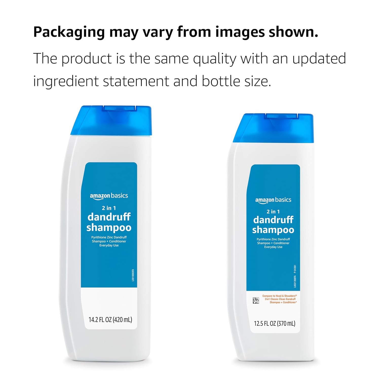 Amazon Basics 2-In-1 Anti-Dandruff Shampoo & Conditioner, Itch Relief, Safe For All Hair Types, Paraben-Free, Gentle And Ph Balanced, 12.5 Fluid Ounces, 1-Pack (Previously Solimo)