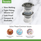Tovolo Craft Ice Sphere Molds For Whiskey & Cocktails, Set Of 2, Large