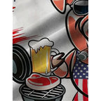 Mens Funky Hawaiian Bowling Shirts Holiday Theme Shirt Button Down Shirts Big And Tall