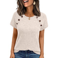 Women's Short Sleeve Shirts Business Casual Blouses Dressy Work Tunic Tops 2026 Spring Sweaters Fashion Clothes