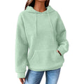 Shewin Womens Hoodies Casual Drawstring Waffle Pullover Tops Loose Hooded Sweatshirt With Pocket 2026