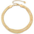 PAVOI 14K Gold Plated Chain Anklets for Women - Minimalist Link Chain Ankle Bracelet - Dainty Gold Anklets for Women - Trendy Summer Beach Jewelry Gifts - Snake, Figaro, Mariner, Paperclip, Beaded