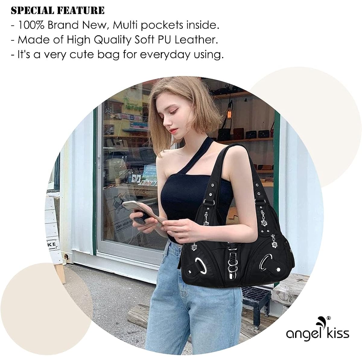 Angelkiss Hobo Purses and handbags for Women Satchel Handbag Women Purses Large Daily Shoulder Bags | Purses, handbags, Handbag, Women Purses, Large, Daily