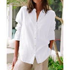 Siliteelon Button Down Shirts For Women Oxford Shirt Cotton Dress Shirts Collared Long Sleeve Wrinkle Free Blouse Tops