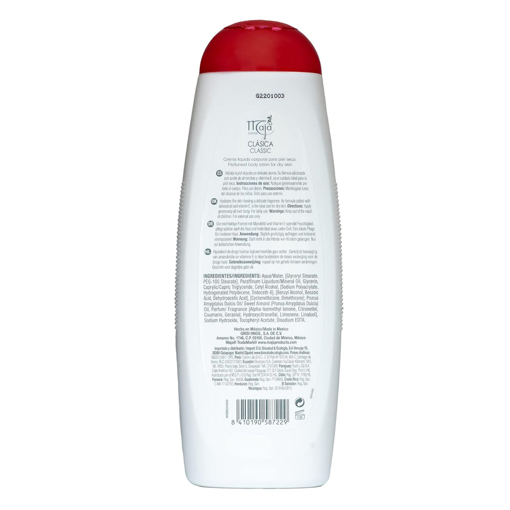 Maja Extreme Moisture Body Lotion, Perfumed Body Lotion For Extra Dry Skin, Assists In Moisturizing Keeping Your Skin Hydrated, With Almond Oil And Vitamin E, 2-Pack Of 13.5 Fl Oz Each, 2 Bottles