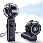 Handheld Misting Fan Portable - Small Personal Mister Fan Blow Cold Air,5000Mah Rechargeable Battery,Water Spray Cooling For Summer Outdoor Travel Beach Lash Makeup,Gifts For Women (Dark Blue)