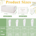 24/36/48 Pairs Flip Flops Bulk For Wedding Guests, Women Wedding Sandals & 1/2 Collapsible Linen Storage Bins & Display Sign, Comfortable Bride Slippers For Reception Beach Pool Party Favors