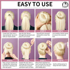 Teenitor 4 Pcs Hair Donut Hair Bun Maker(Extra-Large, Large, Medium, Small) With Hair Pins 20 Pcs, Blonde