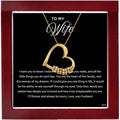 ziella Jewelry To My Wife Necklace -Family's Love Engraved Name Pendant, Personalized Heart Custom Necklace for Women