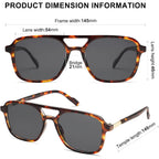 Sojos Retro Aviator Sunglasses For Women Men,Trendy Rectangle Womens Mens Shades Sun Glasses Sj2202