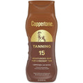 Coppertone Tanning Sunscreen Lotion, Spf 15, Lightweight And Non Greasy Sunscreen, Water Resistant, Oxybenzone Free, Sun Tan Lotion Moisturizes Skin For A Radiant Tan, 8 Fl Oz Bottle