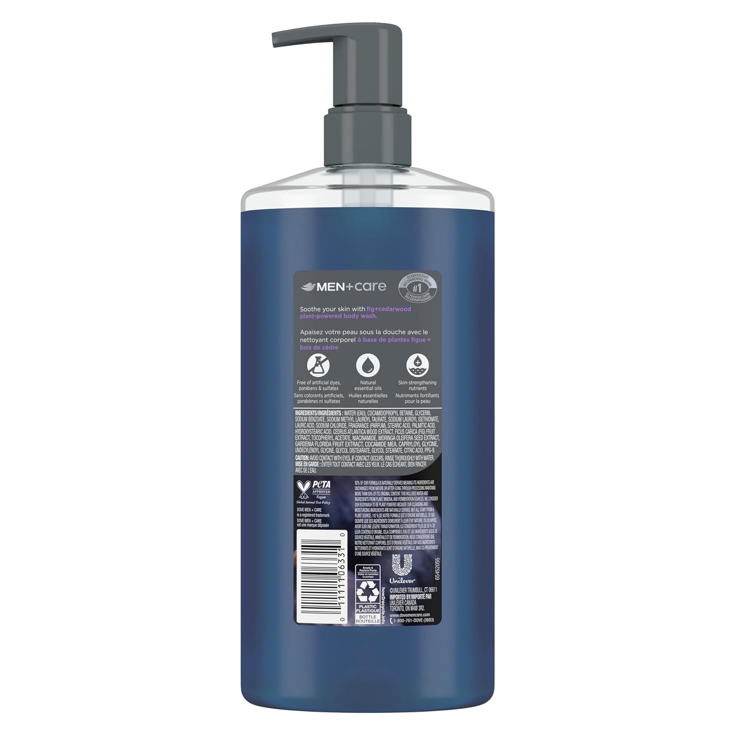 Dove Men Fig + Cedarwood Moisturizing Body Wash | #1 Dermatologist Body Wash For Men, Sulfate Free, Paraben Free, & Dye Free | 26Oz